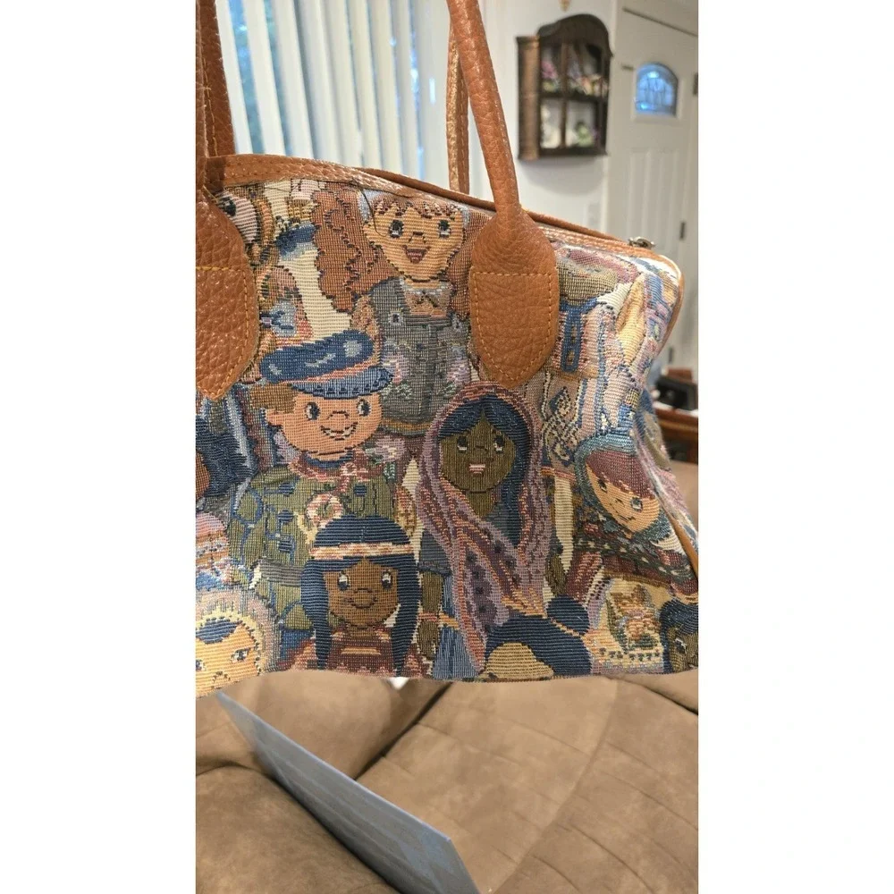 Handmade Tapestry Handbag International Children Folk Art Carpet Bag Purse